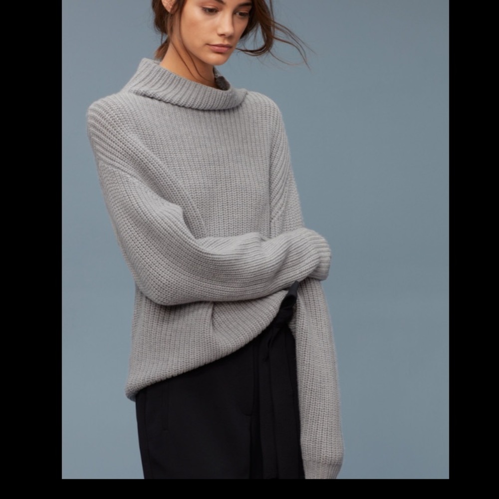 Aritzia Montpelier Turtleneck Sweater Grey